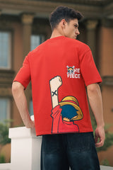 Red One Piece Oversized T-Shirt