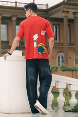 Red One Piece Oversized T-Shirt